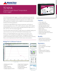 Thumbnail of document Data Sheet - TC101A Thermocouple Data Logger